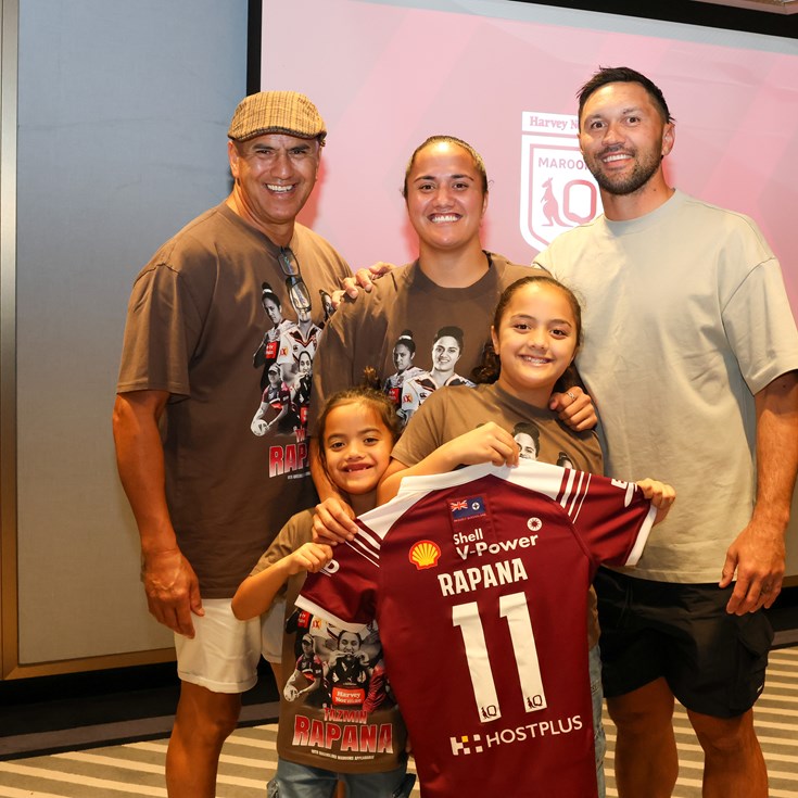 In pictures: Family join Maroons for jersey presentation