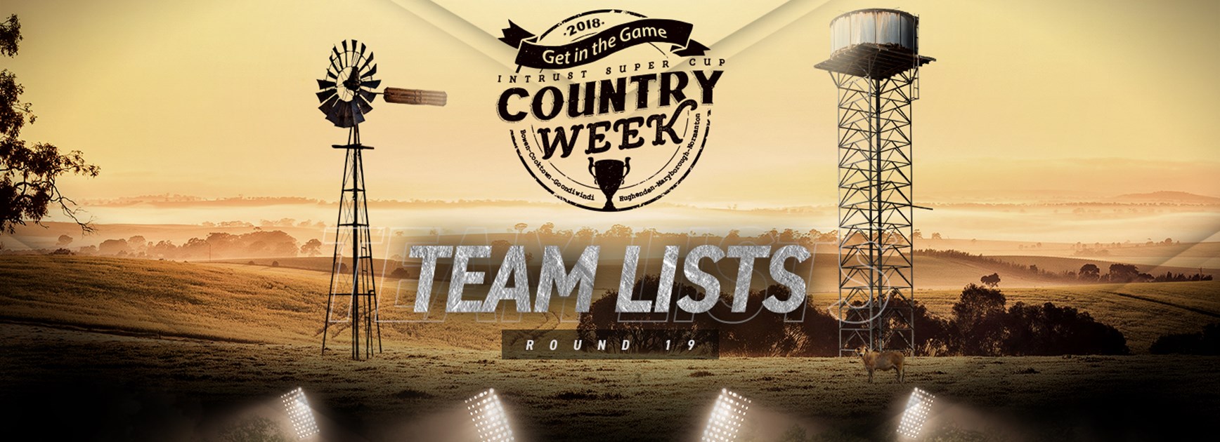 Round 19 Country Week Intrust Super Cup teams