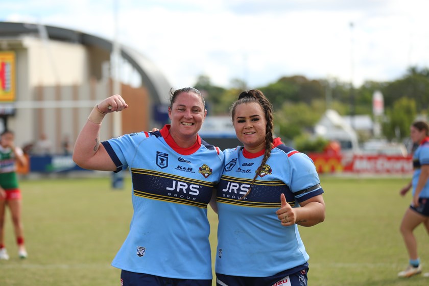 Forwards Steph Hancock and Jess Reeves. Photo: Rikki-Lee Arnold/QRL