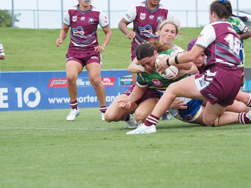 Jordii Mahendrarajah was hard to stop for Townsville. Photo: Marty Strecker/QRL