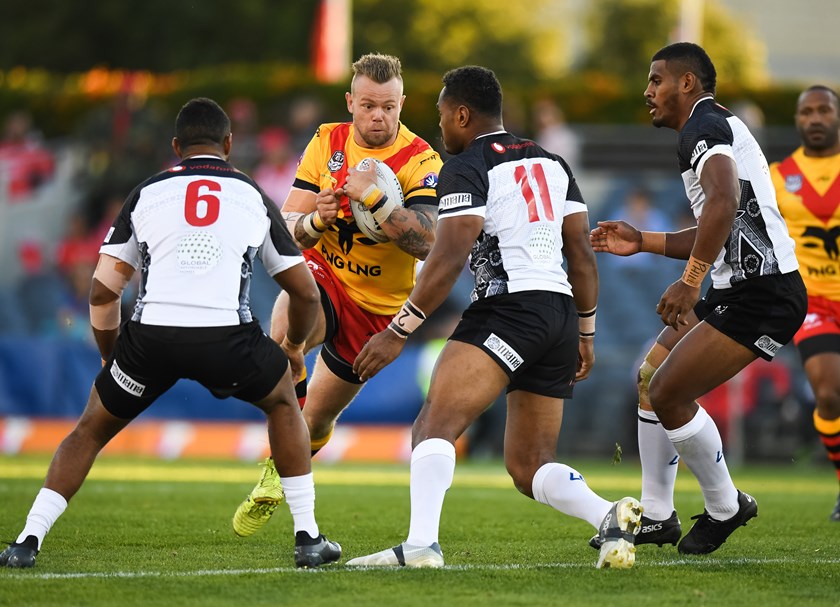 Luke Page in action for the PNG Kumuls in 2018. Photo: NRL Images