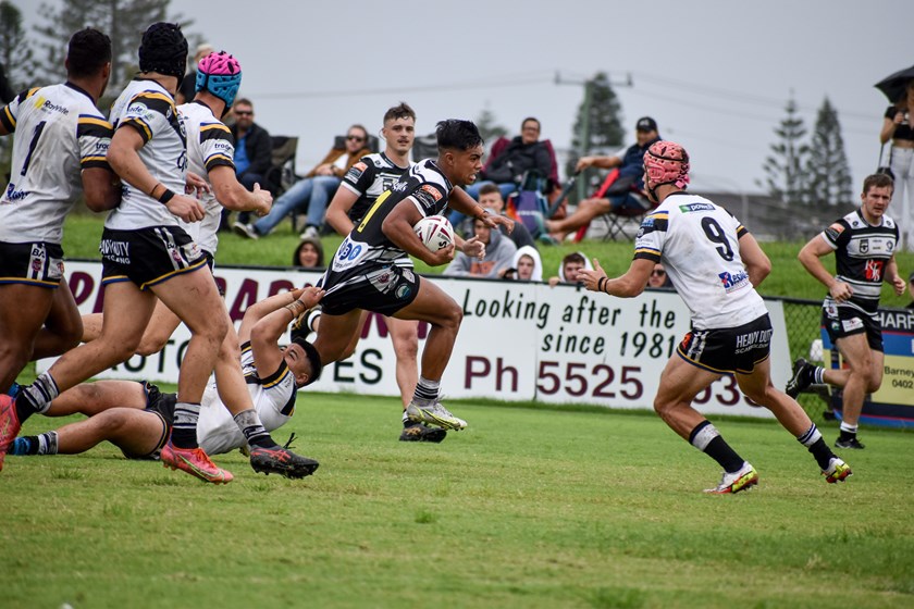 Action from the Round 1 Auswide Bank Mal Meninga Cup game between Tweed Seagulls and Souths Logan Magpies. Photo: Max Ellis / Tweed Seagulls Media