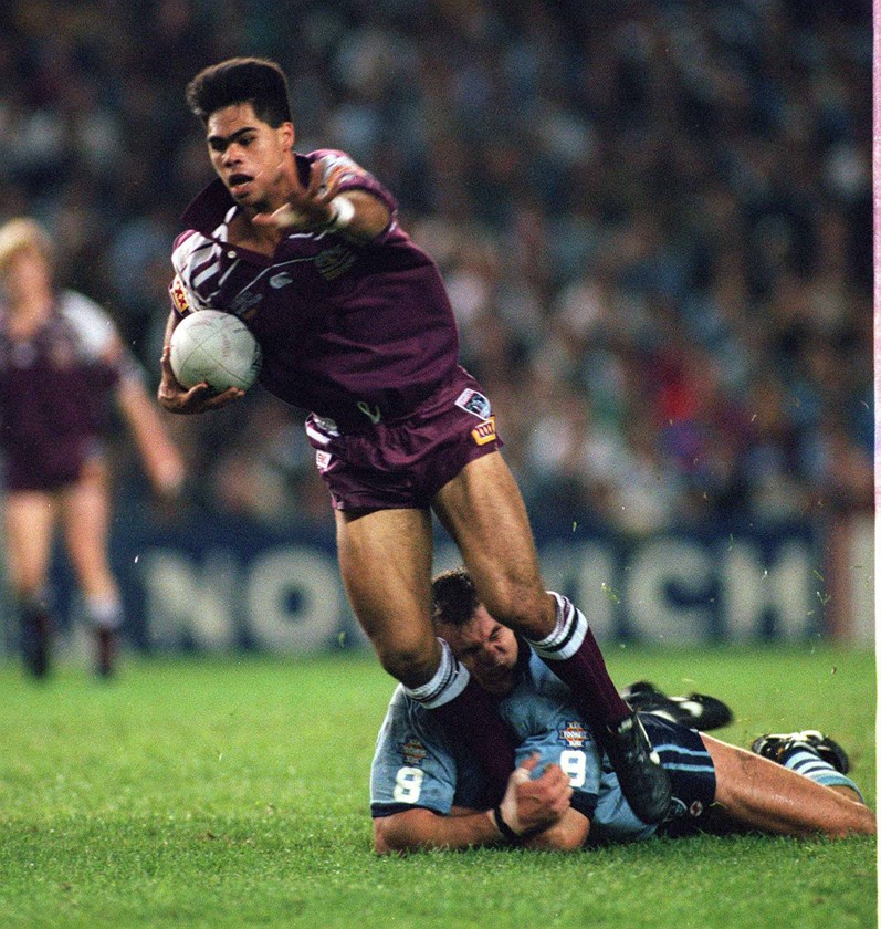 Matt Sing was a fan favourite for the Maroons. Photo: NRL