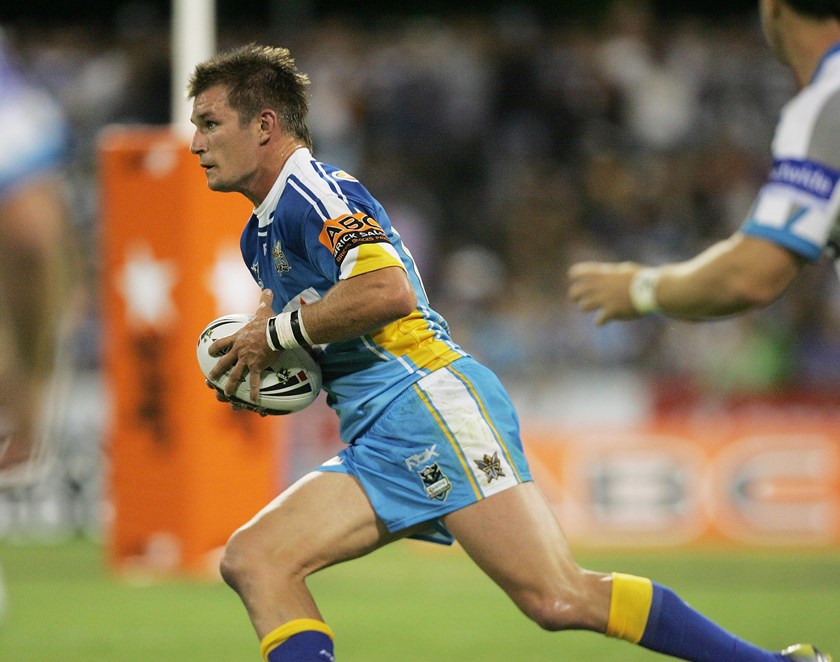 Kris Kahler playing for the Gold Coast Titans in 2007. Photo: NRL Imagery