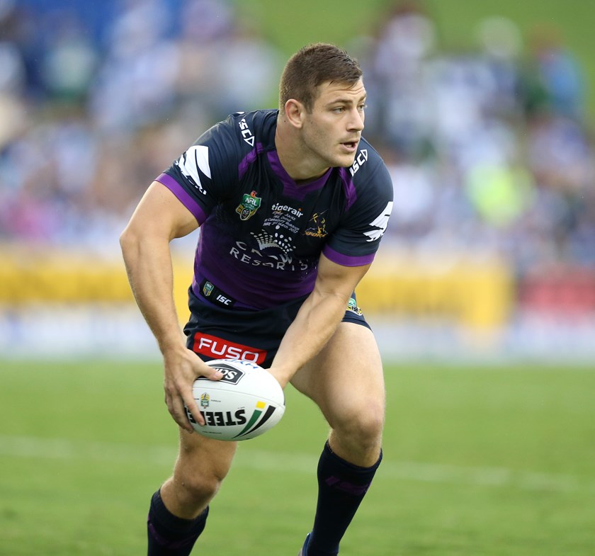 Ryley Jacks in his NRL debut with the Melbourne Storm in 2017. Photo: NRL Imagery