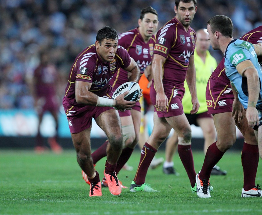 Justin Hodges in action for Queensland in 2013. Photo: NRL Images