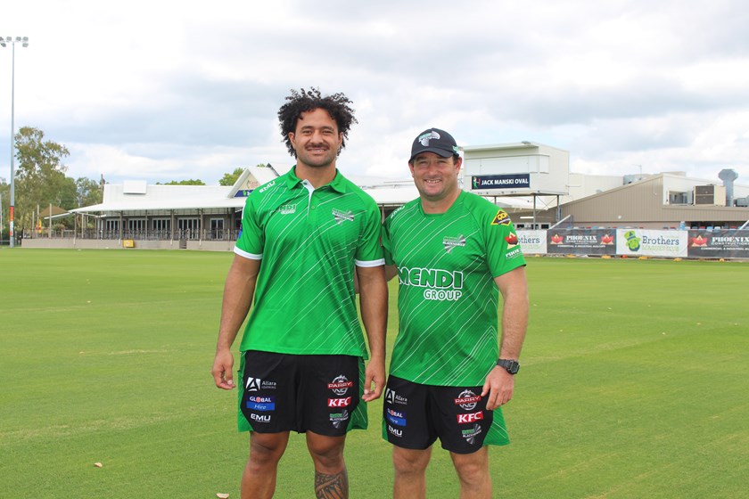 Patrick Kaufusi and Aaron Payne. Photo: Townsville Blackhawks Media
