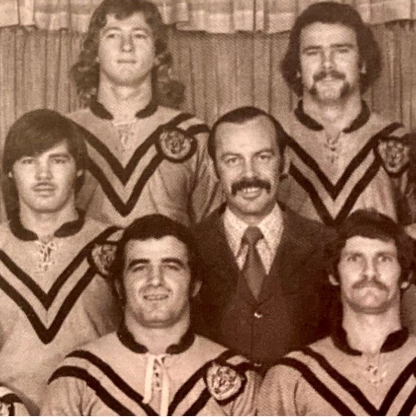 John Grossi (left, front row), 1974, Easts. Photo: Supplied by Steve Ricketts