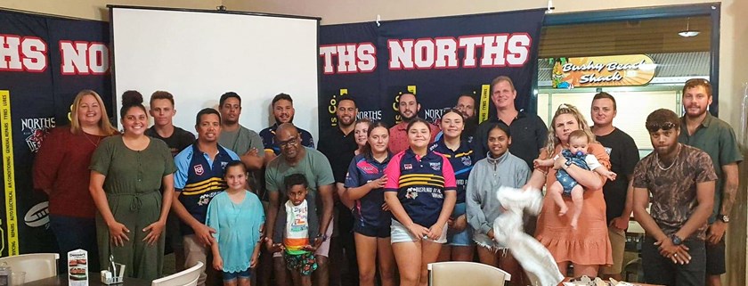 Attendees at Norths Devils' wellbeing dinner.