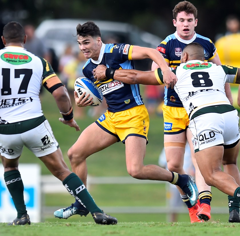 Norths Devils winger Herbie Farnworth in action. Photo: QRL Media
