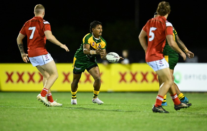 Ben Barba scored a late try to give Cairns hope of victory. Photo: Zain Mohammed/QRL