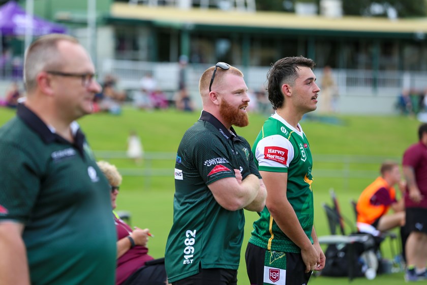Ipswich Jets Hastings Deering Colts coach Chris Ash watches on during Round 3 of the competition. Photo: Colleen Edwards / QRL