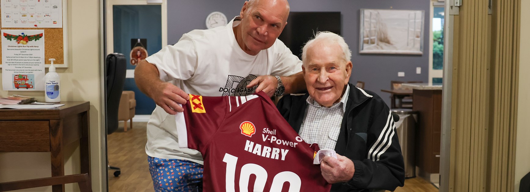 Harry turns 100 as Alfie drops in to get the party started
