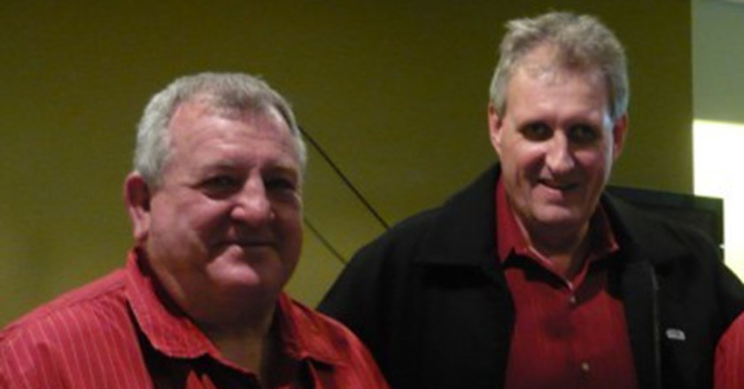 Mal Breen (left) with current BRL Chairman Mike Ireland.