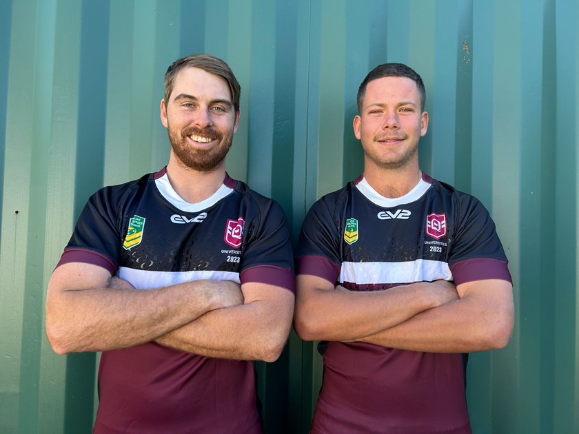 Todd White (left) and fellow co-captain, Kane Simon.