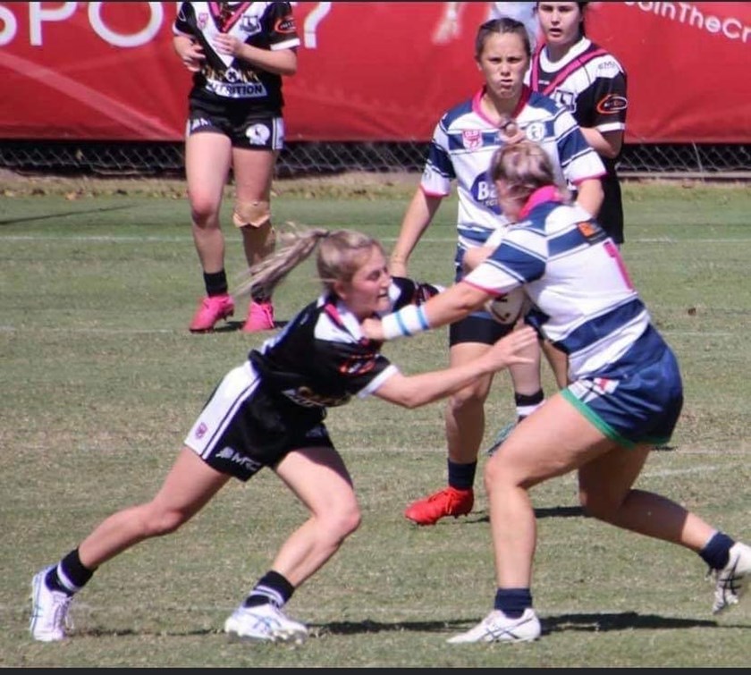 More action from the Mackay women's competition. Photo: Di Manzelmann