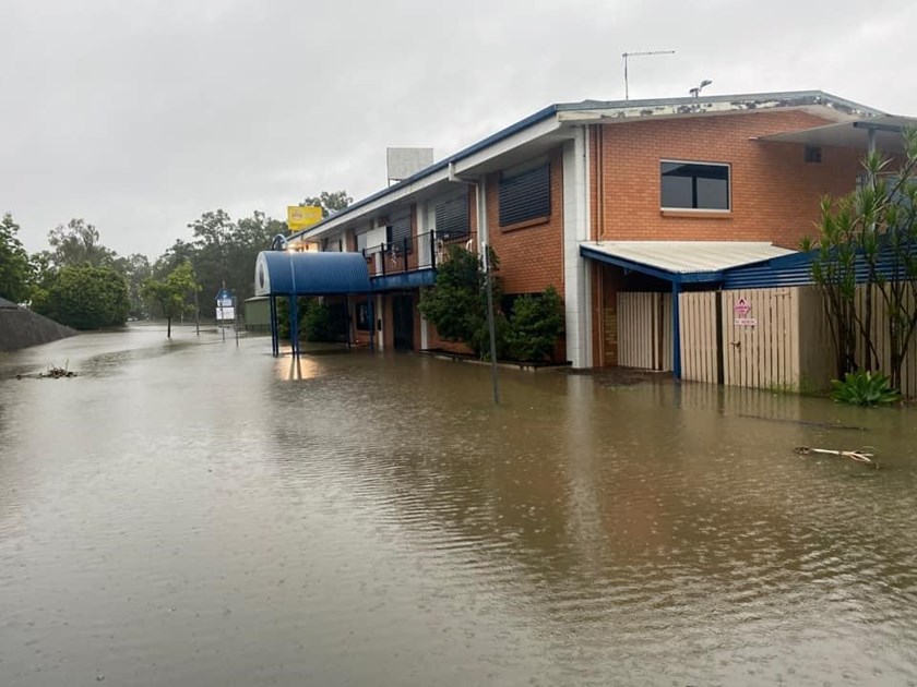 Brothers St Brendan's goes underwater at Rocklea. Photo: Brothers St Brendan's Junior Rugby League Facebook