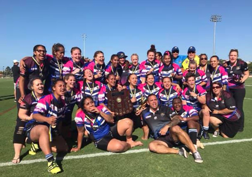 Western Lions claimed the Townsville & District Women's premiership after a thrilling four point win over Brothers in the grand final. Photo: Townsville & Districts Rugby League Facebook page.
