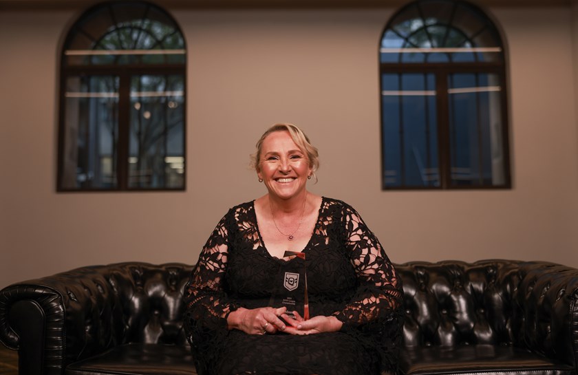Sharon Hickey at the 2021 QRL Awards. Photo: Peter Wallis