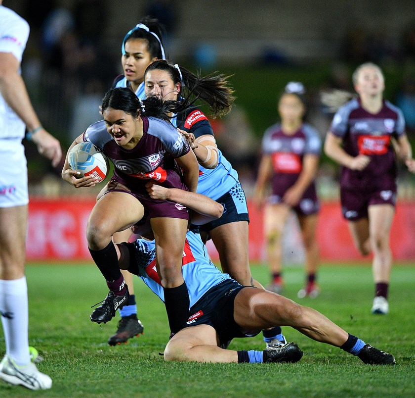 Rosemary Vaimili Toalepai in action for the Queensland Under 18 side. Photo: NRL Images