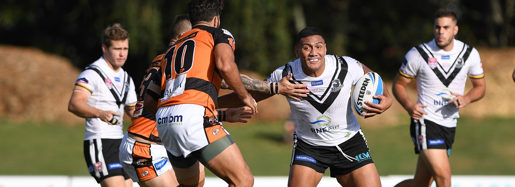 Patrick Mago playing for Souths Logan. Photo by Vanessa Hafner.