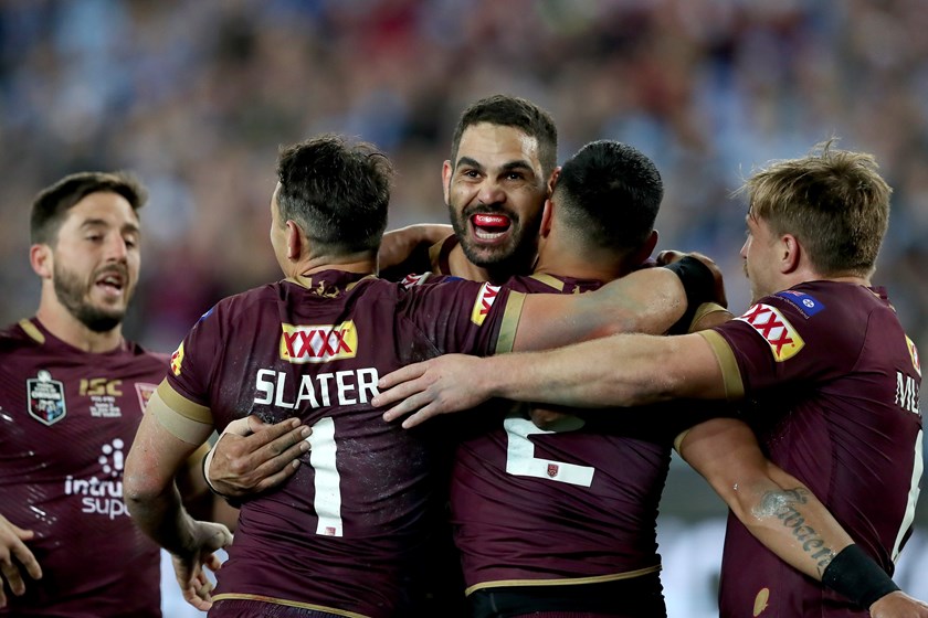 Loved being part of the Maroons. Photo: NRL Images