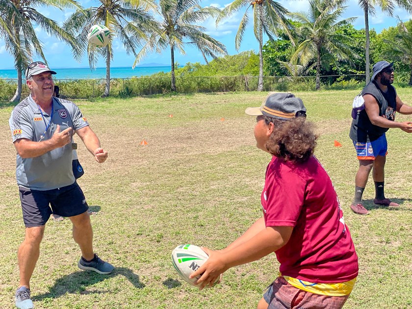 One of the rugby league clinics. Photo: Dave Sheridan/QRL