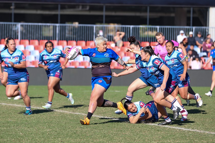 Bridget Smith breaks through early for Goodna. Photo: Jacob Grams/QRL