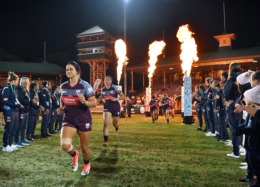 Running out for the Queensland Under 18 team. Photo: NRL Images