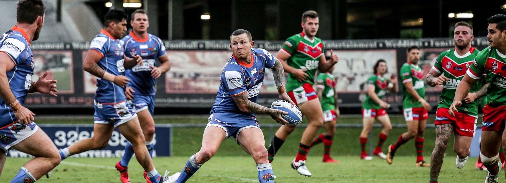 Todd Carney playing for the Northern Pride against Wynnum Manly