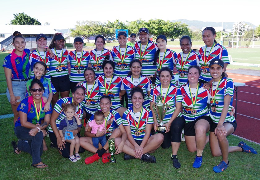 Innisfail Women's team won the Cairns District Rugby League touch footy grand final against Atherton at Barlow Park in the competition's inaugural year. Photo: Maria Girgenti