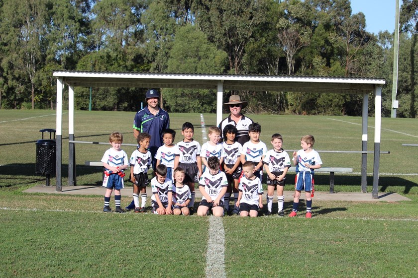 Under 6 Brothers St Brendan's and Souths Sunnybank players together.