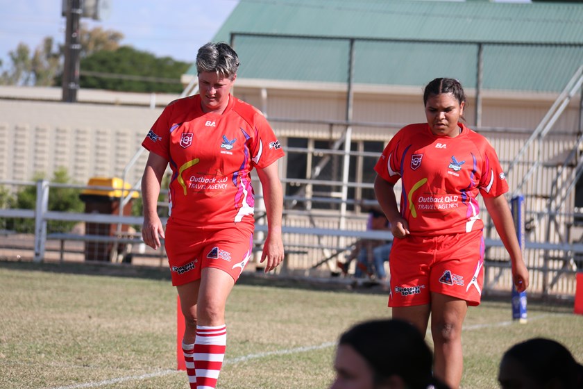 Heather Ballinger (left) pulled on the jersey last year.