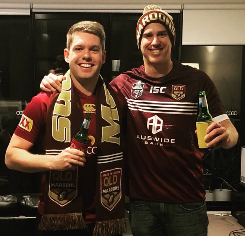 Geoff Bartlett (right) pictured with QRL's Ipswich area manager Mitch Kent