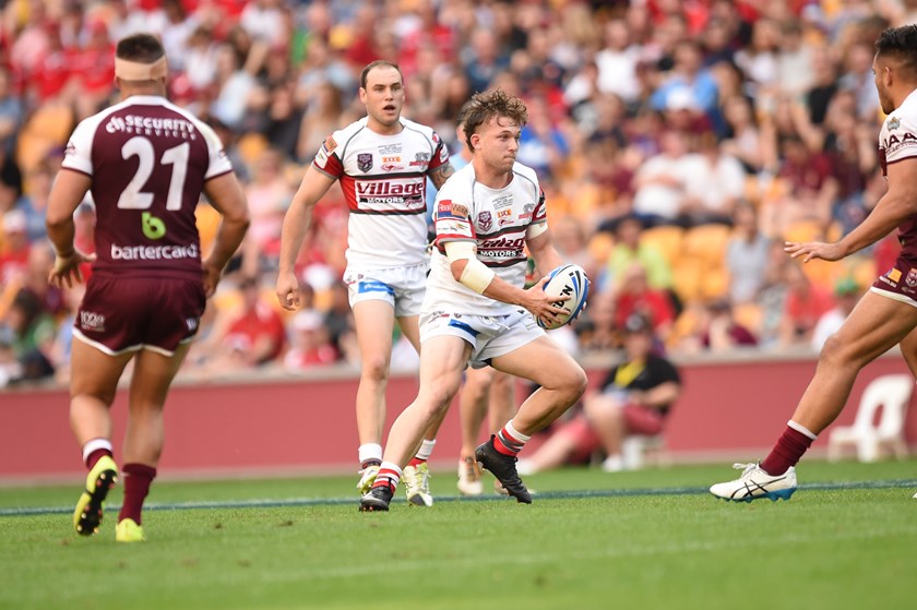 Brandon Lee in action for the Dolphins during the 2016 grand final. Photo: QRL Media