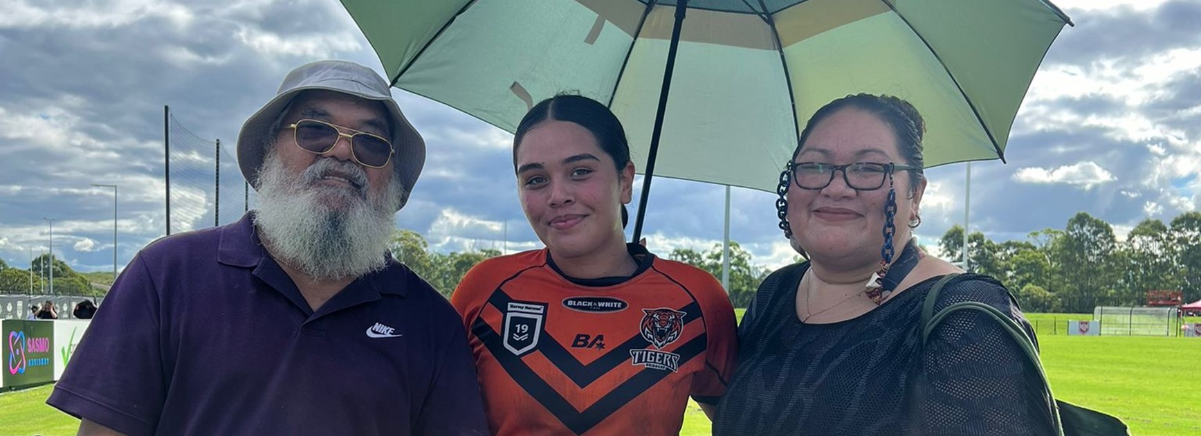 Kayleen with her support crew.