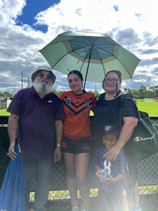 Kayleen with her support crew.