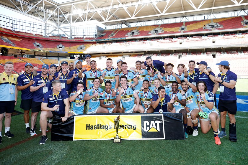 Norths Devils after winning the Hastings Deering Colts grand final in 2018.