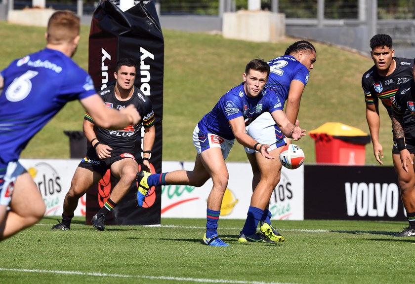 Sean Mullany in action with the New Zealand Warriors NSW Cup team in 2019. Photo: NRL Images