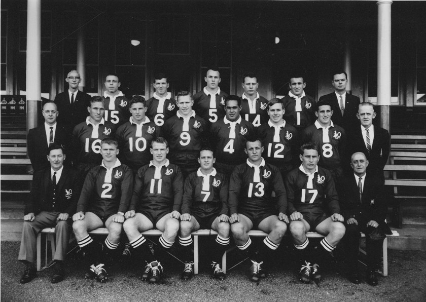 The 1963 Queensland team; Ray is back row, second from the right. 