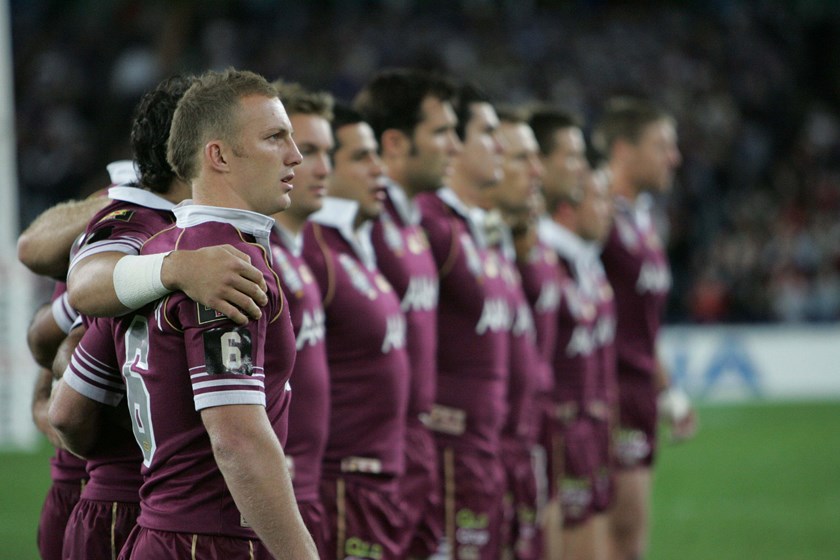 Darren Lockyer in the team line up in 2005. Photo: NRL Imagery
