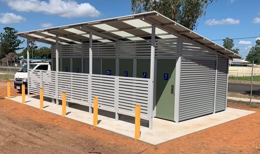The new toilet block at Centenary Oval, Miles.