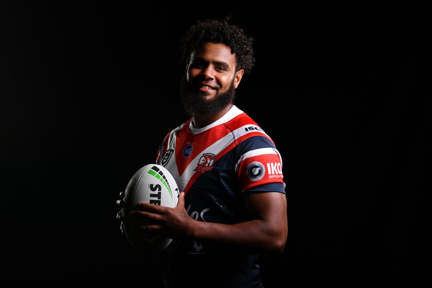 Portrait of Bernard Lewis from his time with the Sydney Roosters. Photo: NRL Images