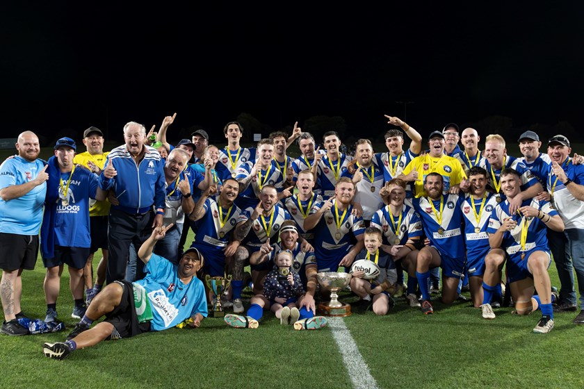 Beerwah celebrates the premiership. Photo: Nicole Anne Photography/Rugby League Sunshine Coast