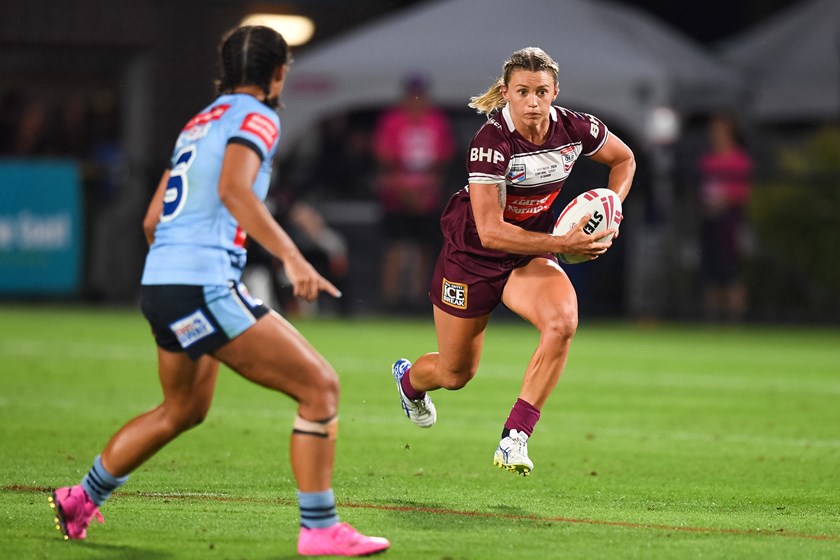 Robinson during her 2020 Origin debut. Photo: NRL Imagery