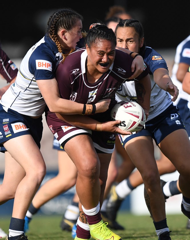 Jasmin Kemp in action for the Bears during their 2021 semi final. Photo: Scott Davis / QRL
