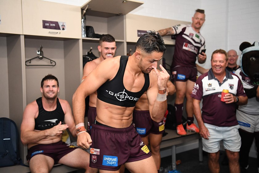 Jesse Arthars in the Burleigh dressing sheds.