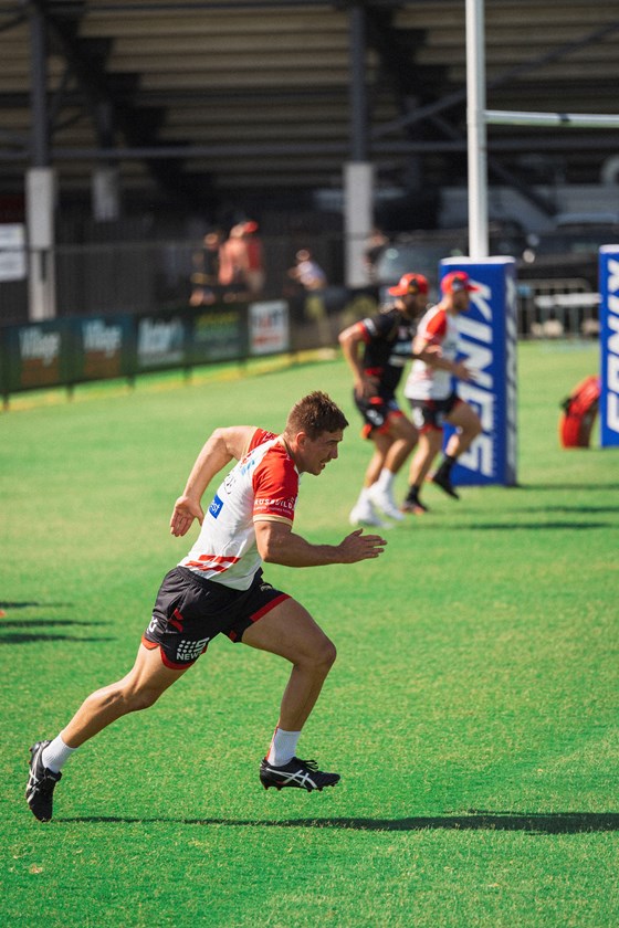 Szepanowski training with the Dolphins. Photo: Dolphins NRL/QRL