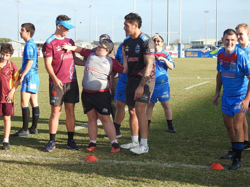 Schneider and Rycroft at All Abilities training.