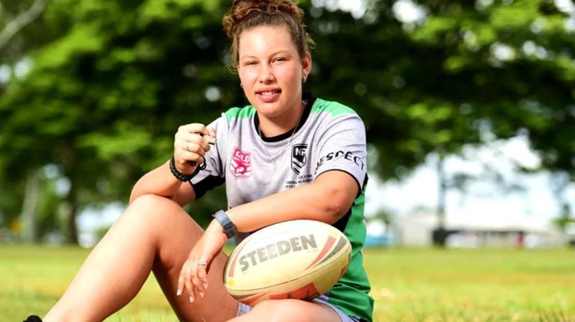Young North Queensland referee Makenzie Weier. Photo via North Queensland Rugby League Referees Facebook page. 